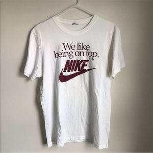 Vintage Nike “We Like Being On Top” T Shirt Cream